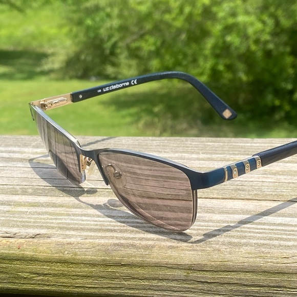 Liz Claiborne metallic teal half rim glasses frames L615 0DA4 - Picture 12 of 13